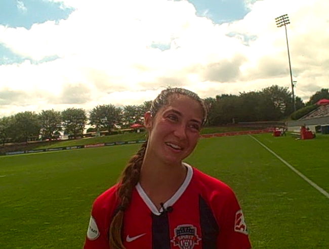 Arielle Ship scored for the Spirit in her first 2018 minutes at the Soccerplex.